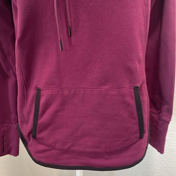 Athleta Plum Purple Sentry Cowl Neck Hooded Sweatshirt Size Small - Picture 4 of 9
